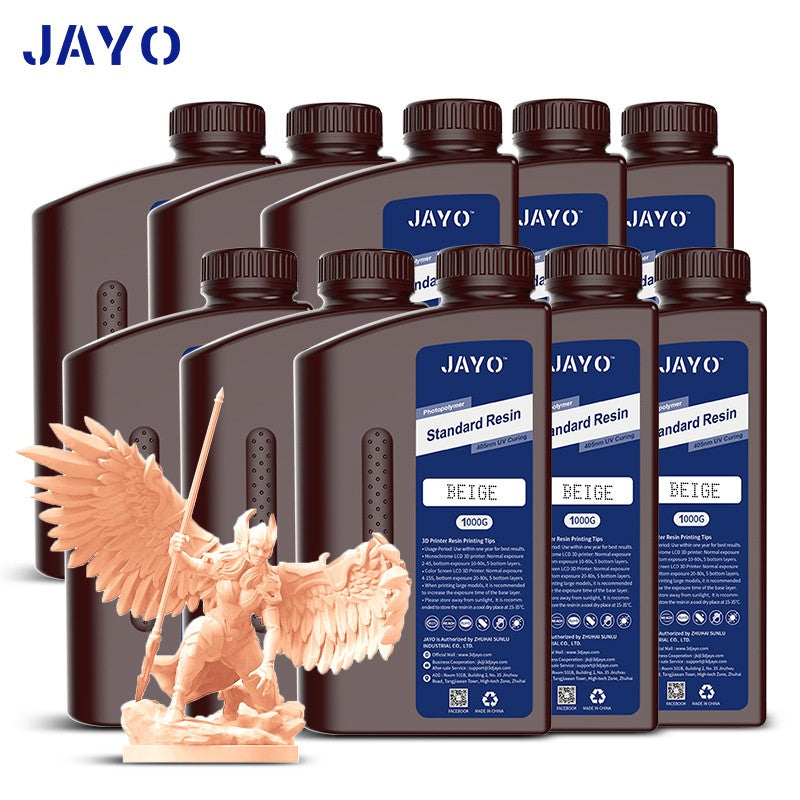 JAYO-lavabo de agua de resina 3D/como ABS/a base de plantas/líquido de resina de fotopolímero UV estándar de 10KG 405nm para materiales de impresora LCD 3D