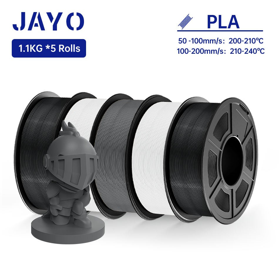 Filamento JAYO PLA 1,75 MM 5 rollos filamento de impresora 3D PLA 100% sin burbujas para FDM Coloful Material de impresión 3D regalo DIY