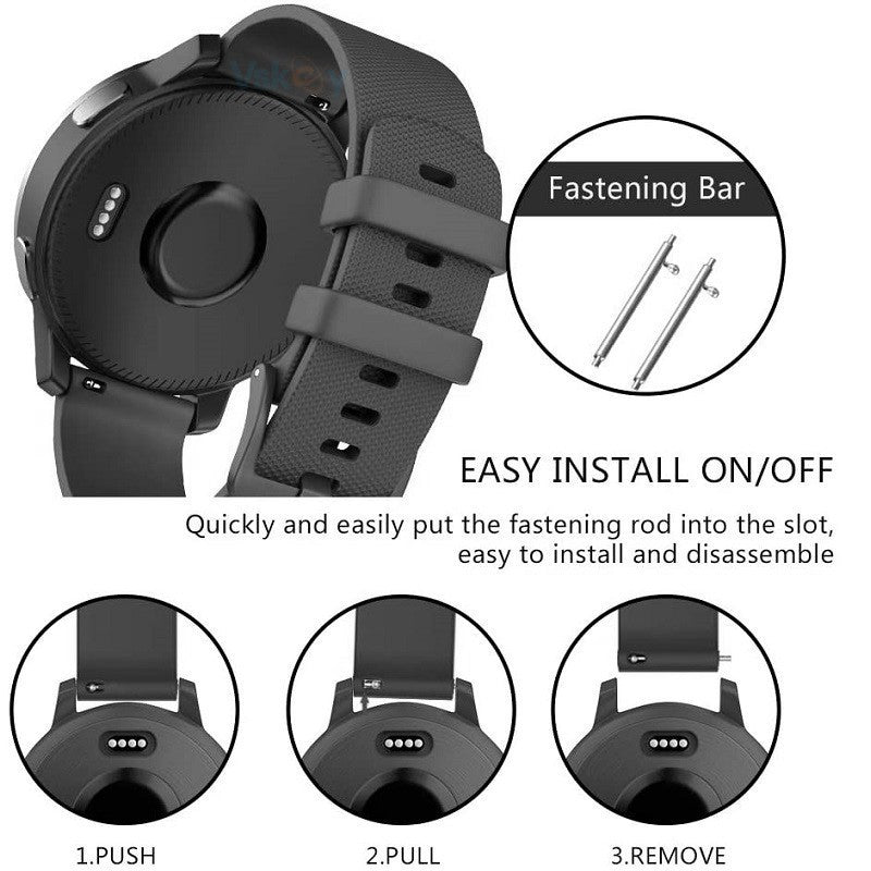 30 Correas de Silicona para Relojes Inteligentes Garmin Venu 3 2s SQ2 Forerunner 165 265 255 245 55 Vivoactive 5/4/4s