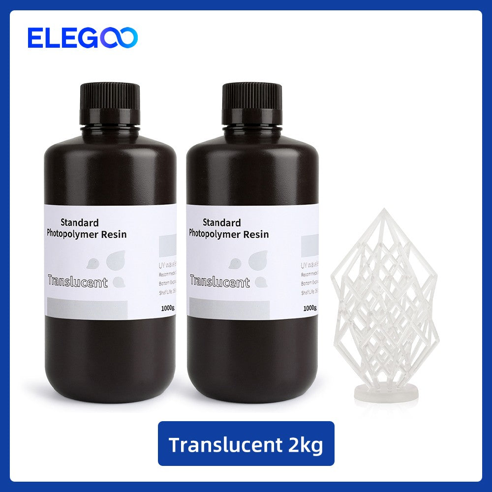 ELEGOO 2 uds/4 Uds 1KG juego de resina para impresora 3D LCD resina de curación UV 405nm resina fotopolímero estándar para impresión LCD 3D