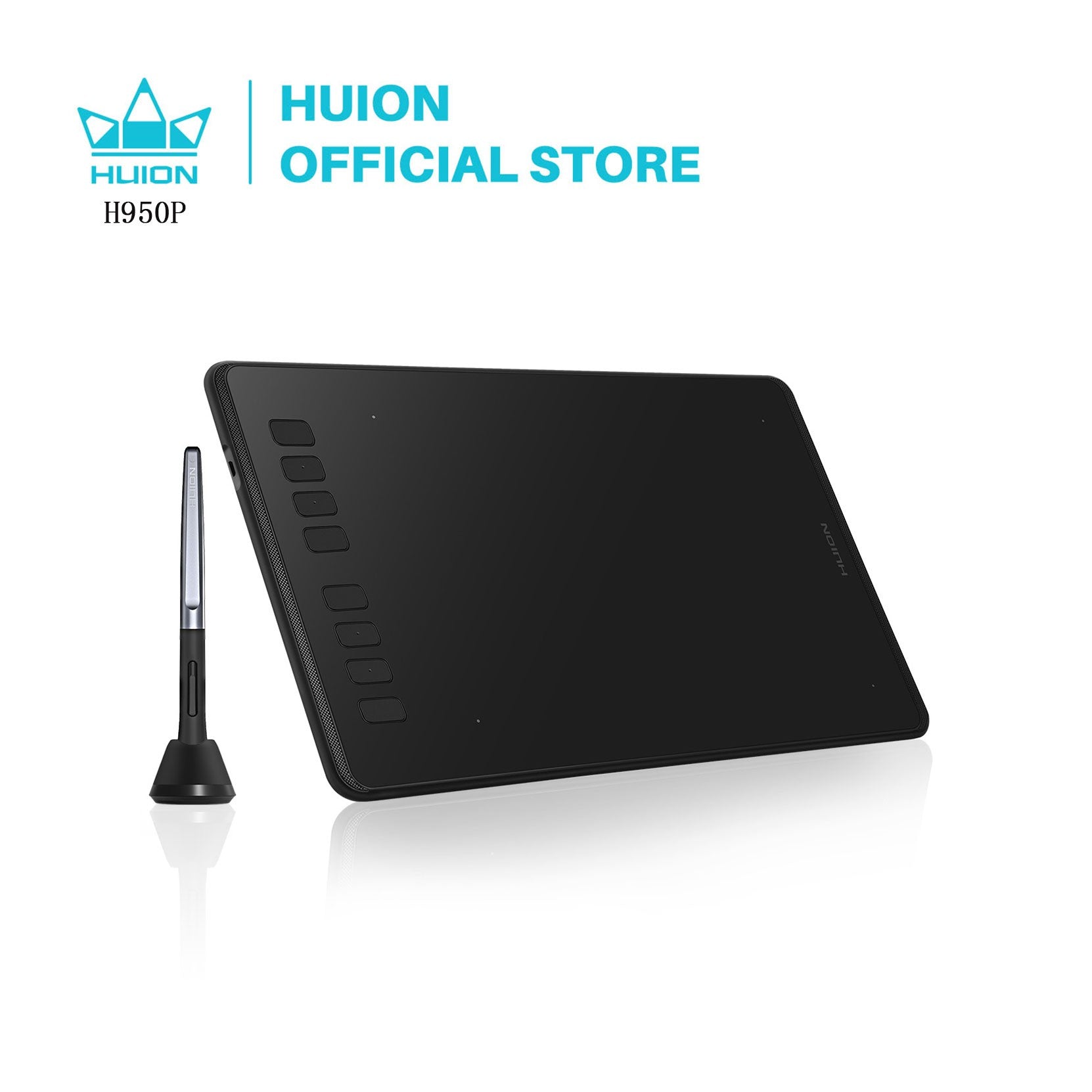 HUION-Tabletas gráficas ultraligeras H640P H950P, Tablet Digital con bolígrafo de dibujo, Stylus sin batería, para PC, teléfono Android mesa digitalizadora huion