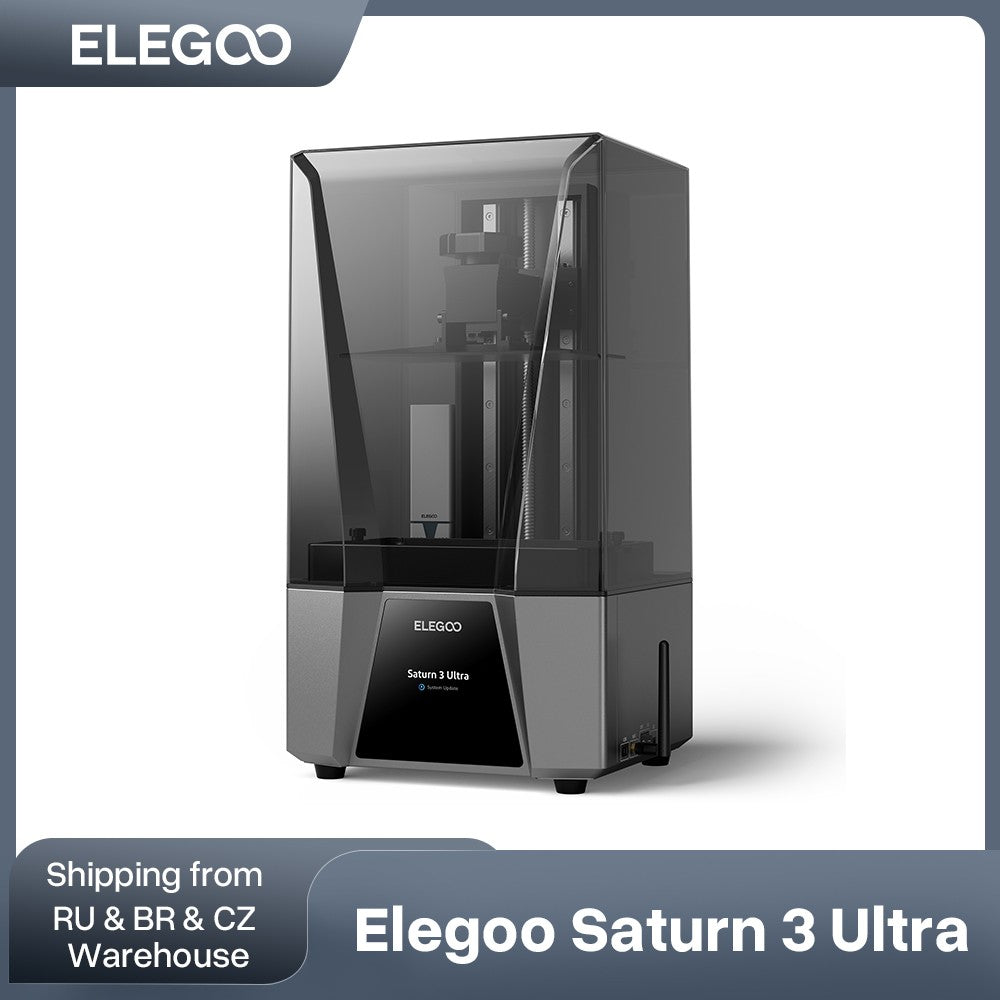 Impresora 3D ELEGOO SATURN 3 Ultra 12K Mono MSLA con Pantalla LCD Mono 12K de 10'', Transferencia Wi-Fi de Alta Velocidad, Tamaño de Impresión 219*123*260mm