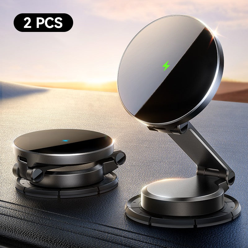 Joyroom Soporte magnético para automóvil N55 Imán fuerte 15W Carga inalámbrica 360 °   Cargador de coche plegable del tenedor del teléfono de la rotación para el iPhone 16