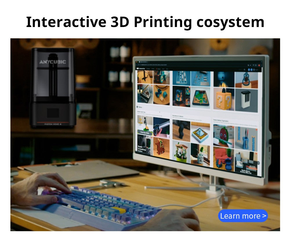 Impresora 3D LCD PRESALE ANYCUBIC Photon Mono 4 AE Vesion con pantalla de alta definición de 7 "10K Impresión 3D de resina UV de alta velocidad 153 × 87 × 165 mm