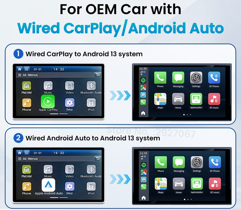 Caja de transmisión de video y TV con Android 13 CarPlay Ai Box SDM660 6225 CarlinKit HDMI inalámbrico para coche OEM 8G + 128G