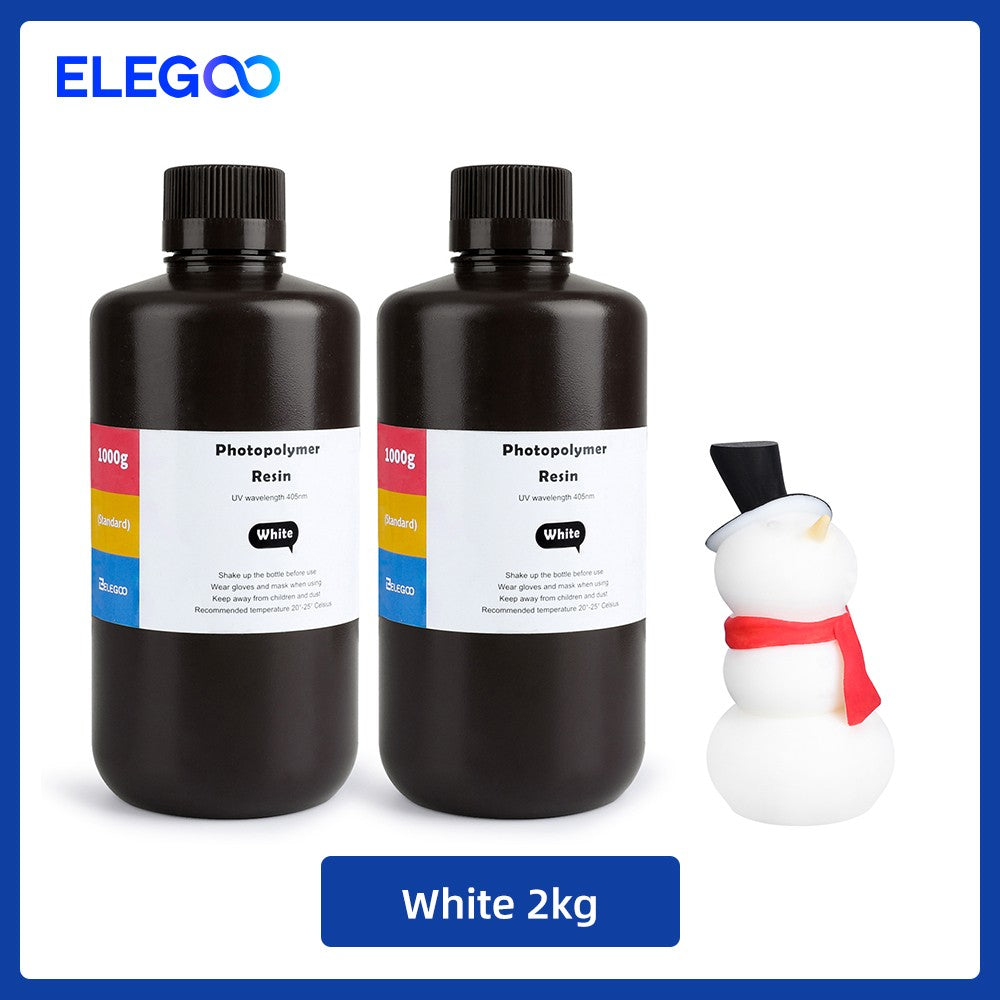 ELEGOO-resina de impresora 3D tipo ABS, resina de fotopolímero estándar tipo ABS de 405nm para impresión LCD 3D, 1000g