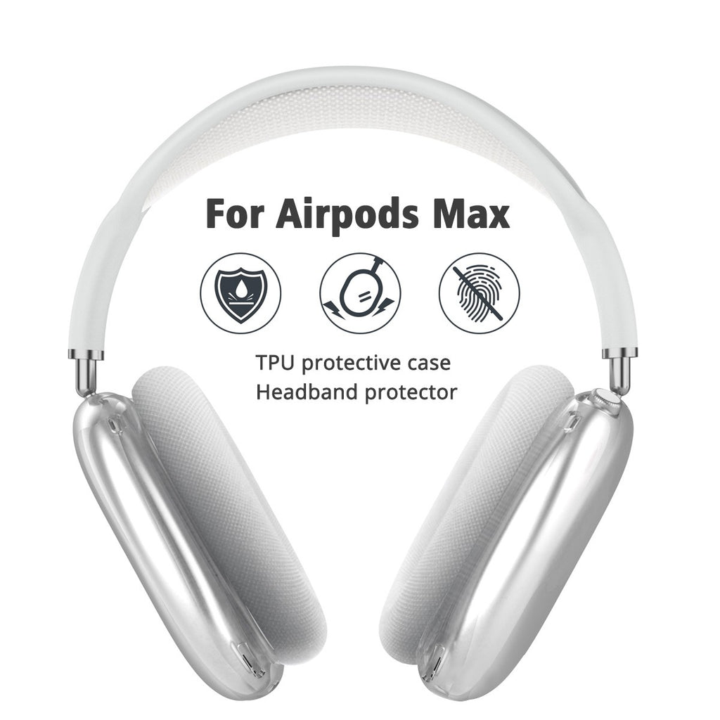 Funda transparente suave antiarañazos para AirPods Max TPU inalámbrico a prueba de golpes funda protectora para auriculares