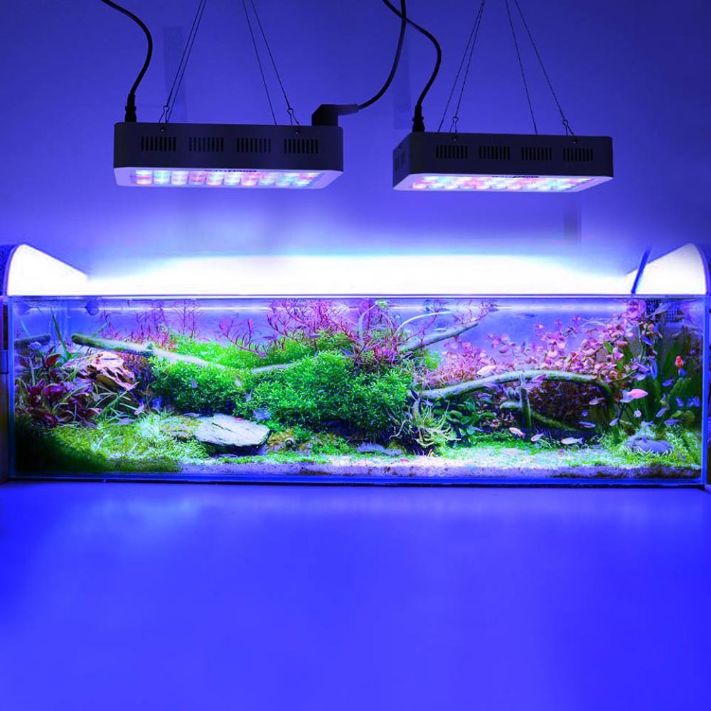 Atenuador de luz Led regulable para acuario, luces para tanque Fsih, 180W, lámpara para pecera de arrecife marino, decoración para peceras y acuarios
