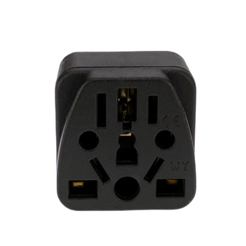 Adaptador de enchufe de viaje de Brasil UE/Reino Unido/AU/CN/JP/Asia/Italia a Brasil (Tipo N), enchufe de pared de Brasil con conexión a tierra de 3 clavijas