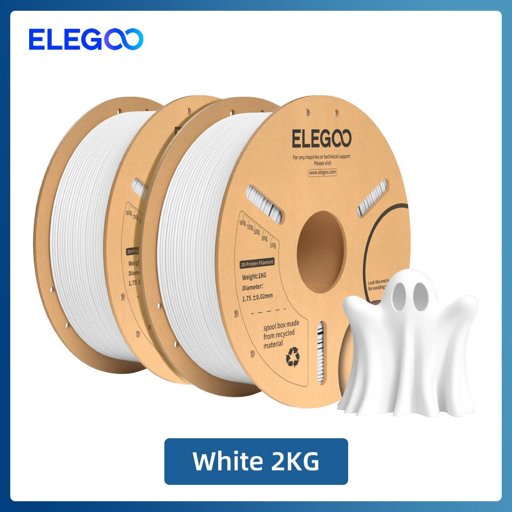 Filamento ELEGOO PLA+ de 1.75mm, PLA 3D para Impresoras 3D, Material Compatible con la Mayoría de las Impresoras FDM (1KG/Carrete, 2.2 lbs)