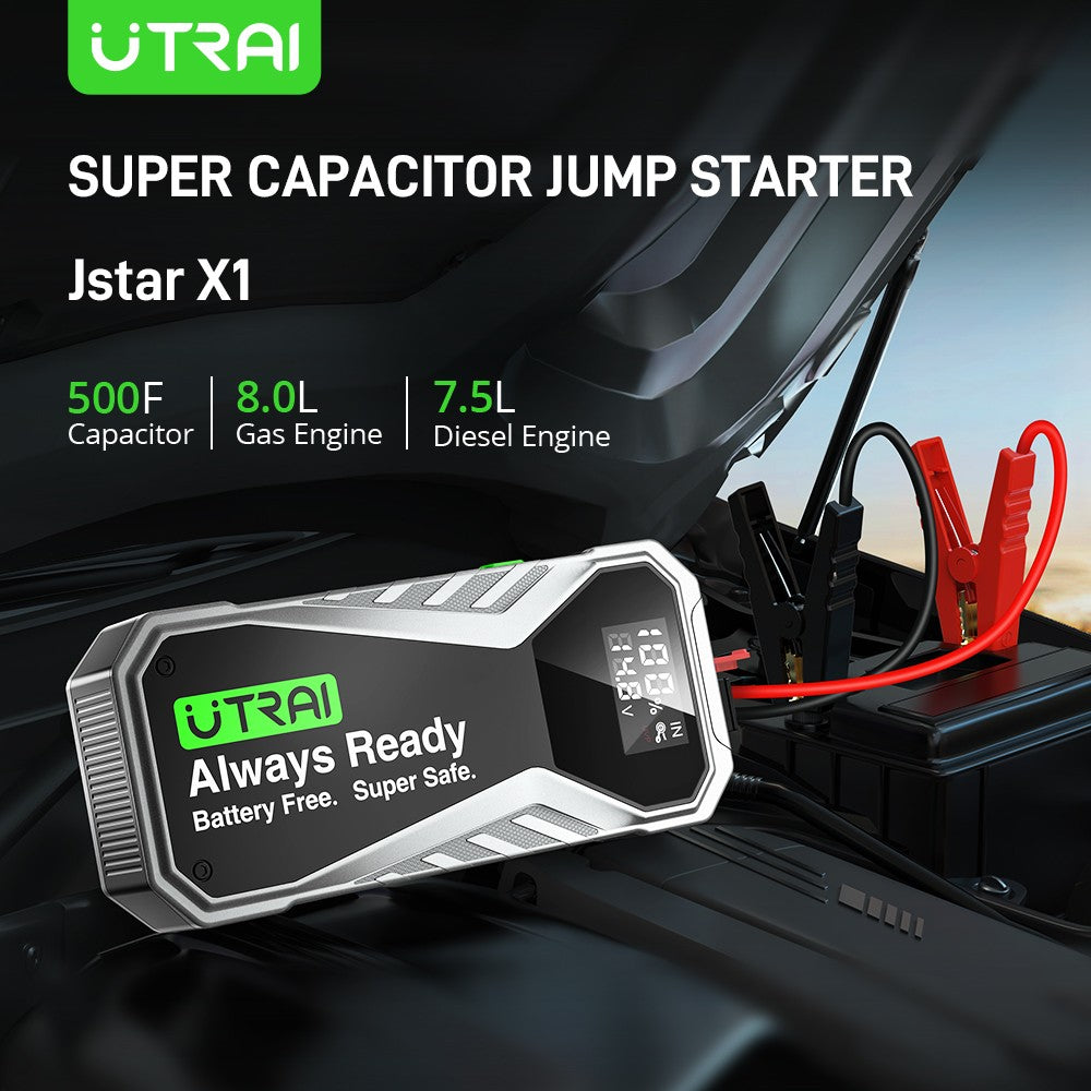 UTRAI-arrancador de batería de coche con súper condensador, batería súper segura, carga sin rápida, 1000A, portátil para dispositivo de arranque de refuerzo de emergencia
