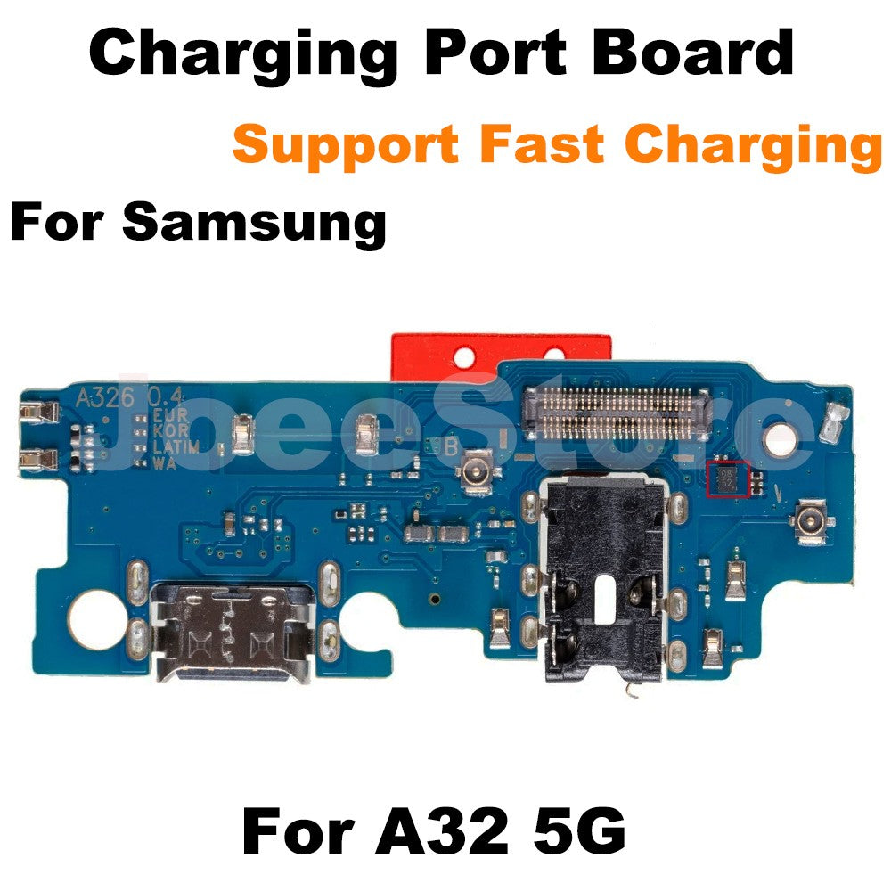 Placa de puerto de carga para Samsung A72 A73 A52 A53 A33 A23 A24 A14 A13 A12 módulo de micrófono USB conector de carga rápida Cable flexible