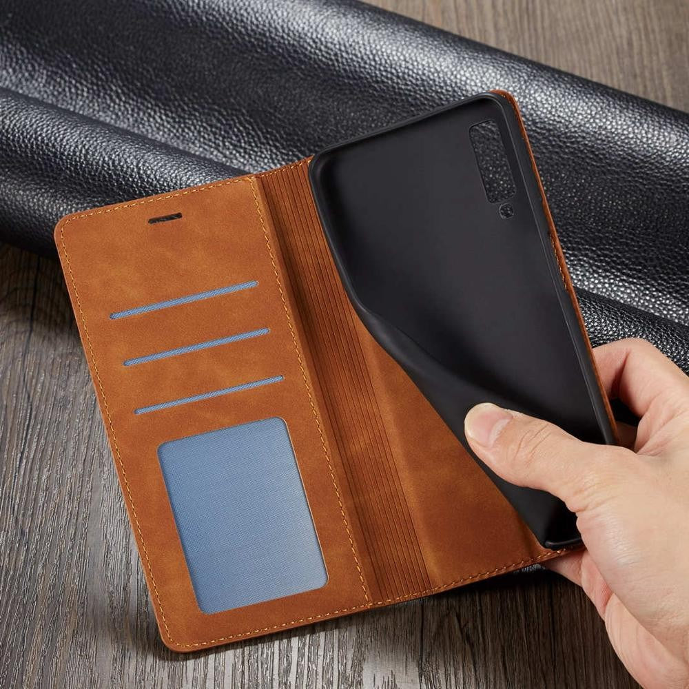 Funda de teléfono de cuero A14 A54 A34 A24 para Samsung Galaxy A05 A15 A25 A35 A55 A13 A23 A33 A53 5G, funda de libro con tapa, funda para tarjeta