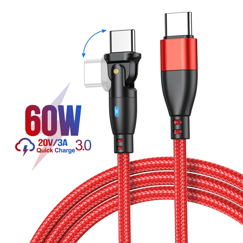 AUFU 100W USB C a tipo C Cable USBC PD Cable de carga rápida para MacBook Pro Xiaomi POCO Huawei iPad Samsung USB-C Cable 3M