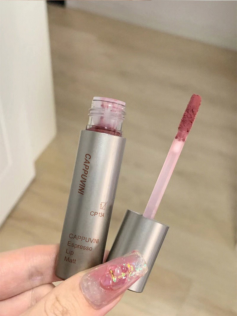 Brillo de labios de niebla mate de terciopelo único, taza antiadherente impermeable, esmalte de labios a prueba de manchas, lápiz labial líquido que no se decolora