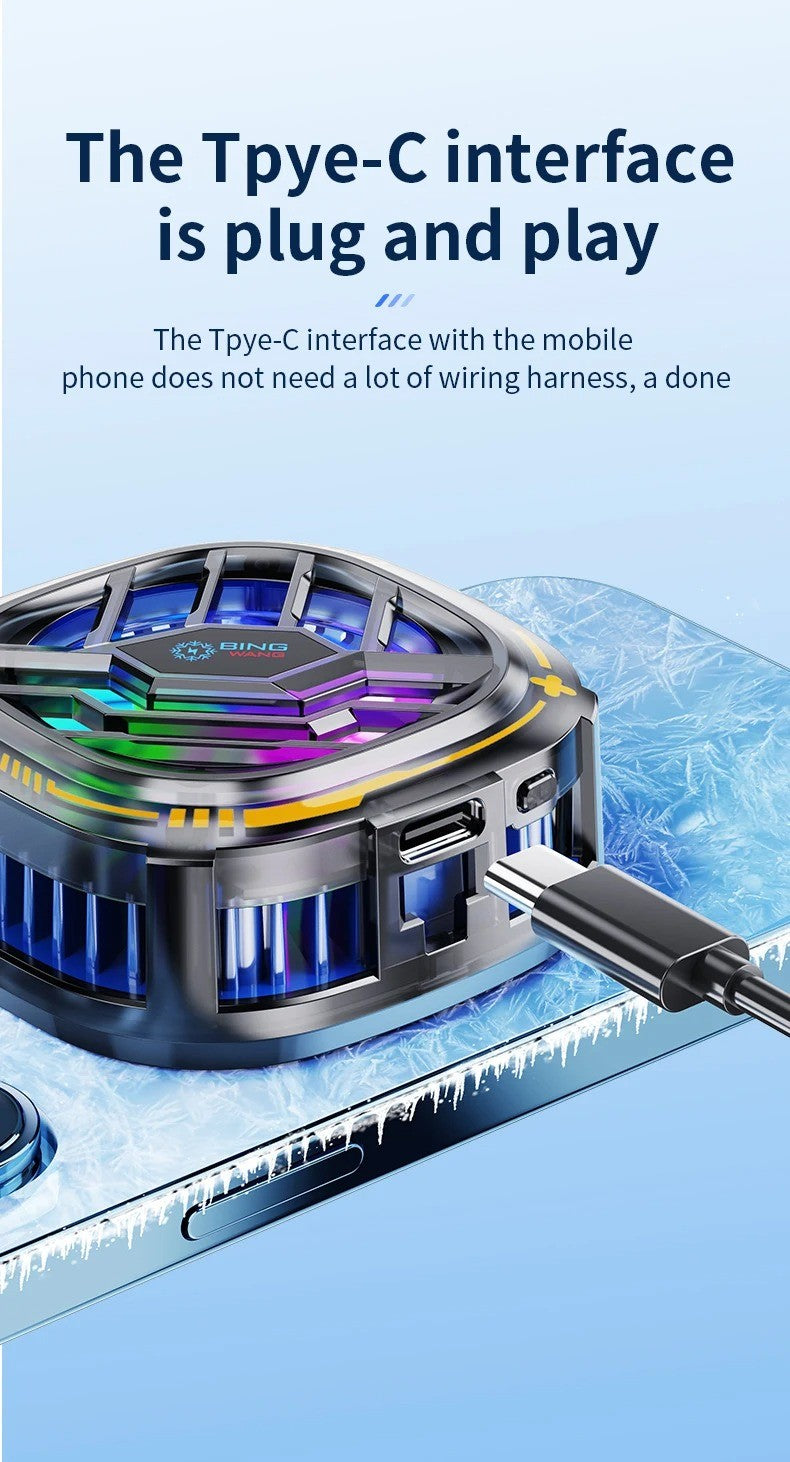 Ventilador de refrigeración de radiador móvil magnético 2 en 1 para iPhone IPAD Samsung Huawei teléfono móvil tableta ordenador refrigeración de juegos General