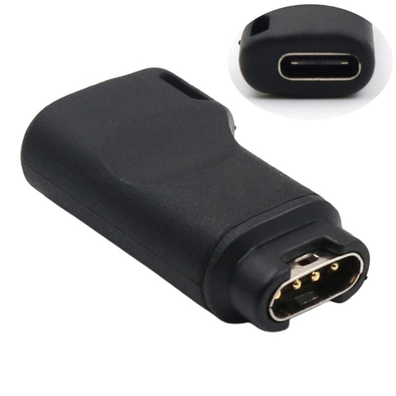 Convertidor de carga USB tipo C hembra a 4 pines para Garmin Forerunner 945 vivoactive3 trainer vivoactive 3 fenix 5X Plus 95AF