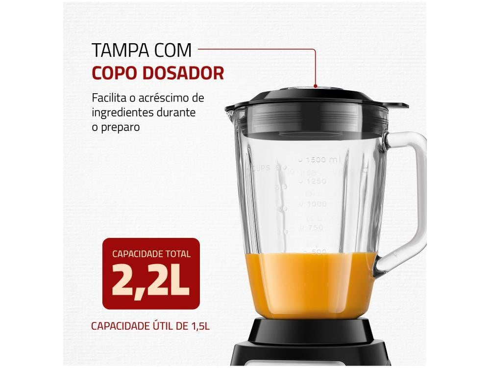 Mondial-licuadora de vidrio Turbo, L-1400, GI - 110V