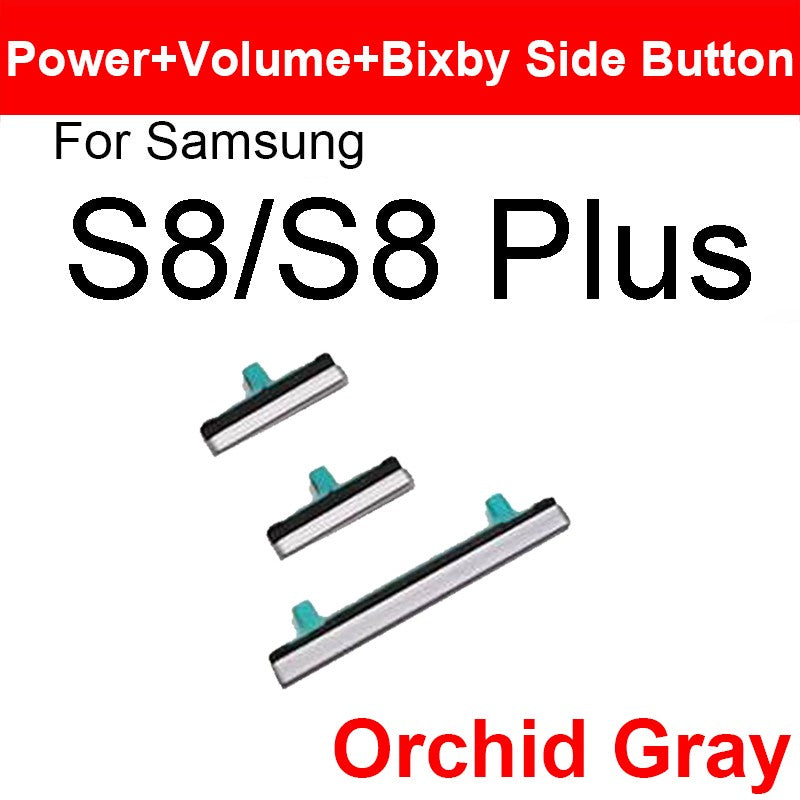Volumen de encendido y apagado + botón Bixby para Samsung Galaxy S8 S9 S10 Plus, botón de tecla lateral para piezas de reparación Samsung Note 8