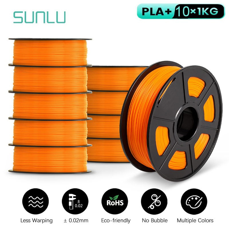 Filamento SUNLU 3D PLA/PLA PLUS de 10 kg (22 lb), 1.75 mm, Filamento para Impresora 3D, Ecológico y de Alta Resistencia