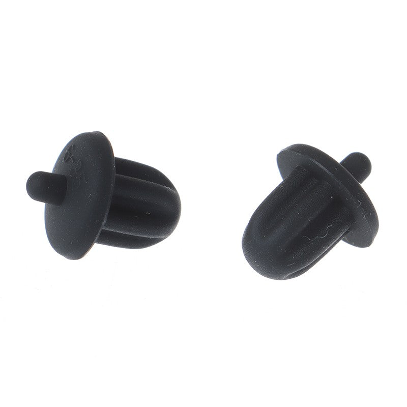 10 piezas de goma negra de 6,35mm, conector de Audio para PC, DVD, micrófono, cubierta antipolvo