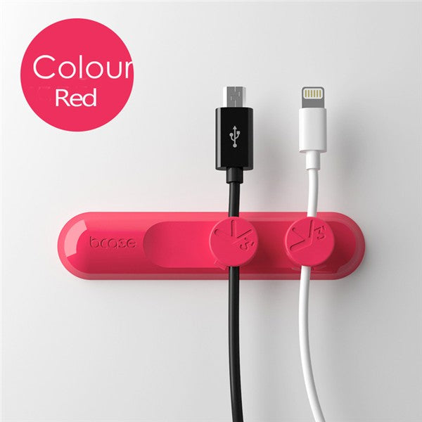 Organizador de Cable VAORLO Clip de Cable magnético para enrollador de Cable de datos para soporte de Cable USB enchufe de escritorio Clips de retención de Cable de silicona