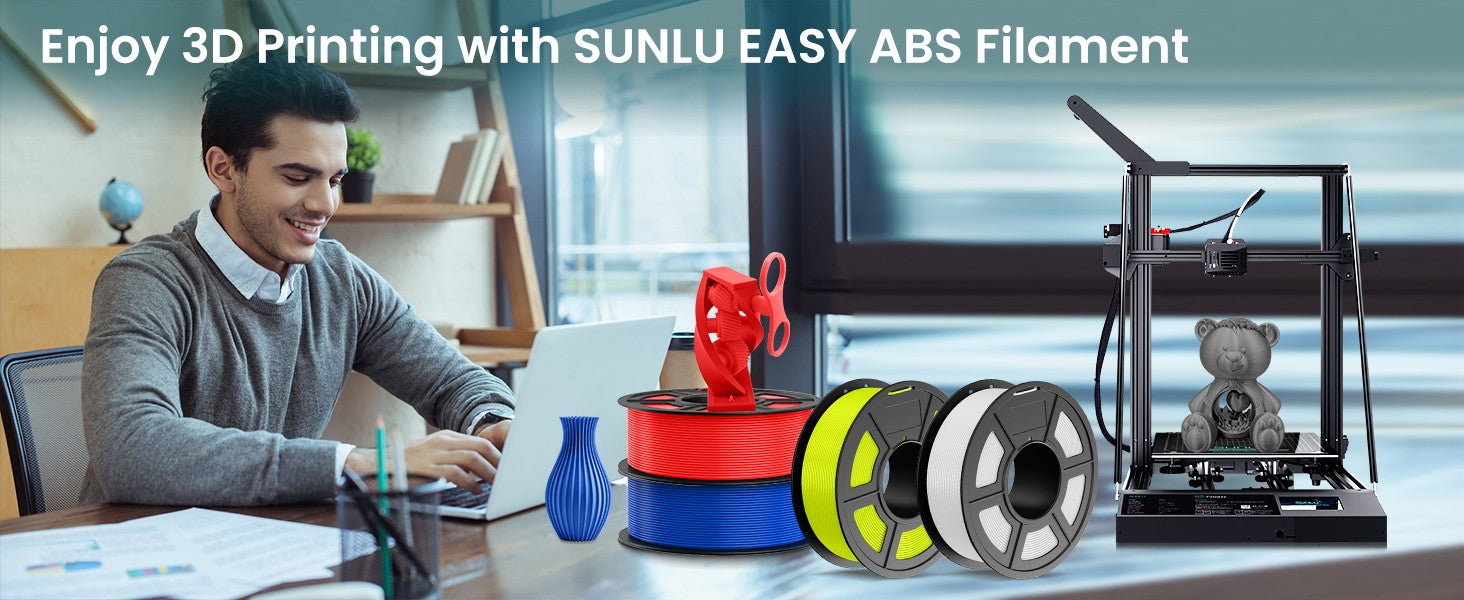 Filamento SUNLU 10KG 3D PLA/PLA PLUS/PETG/filamnet ABS fácil 1,75mm 10 rollos 1KG filamento de impresora 3D bien herido para impresora 3D