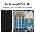 Probado para Samsung S22 5G pantalla LCD Digitalizador de pantalla táctil para Samsung S901 S901B S901U SM-S901E/DS pantalla con marco
