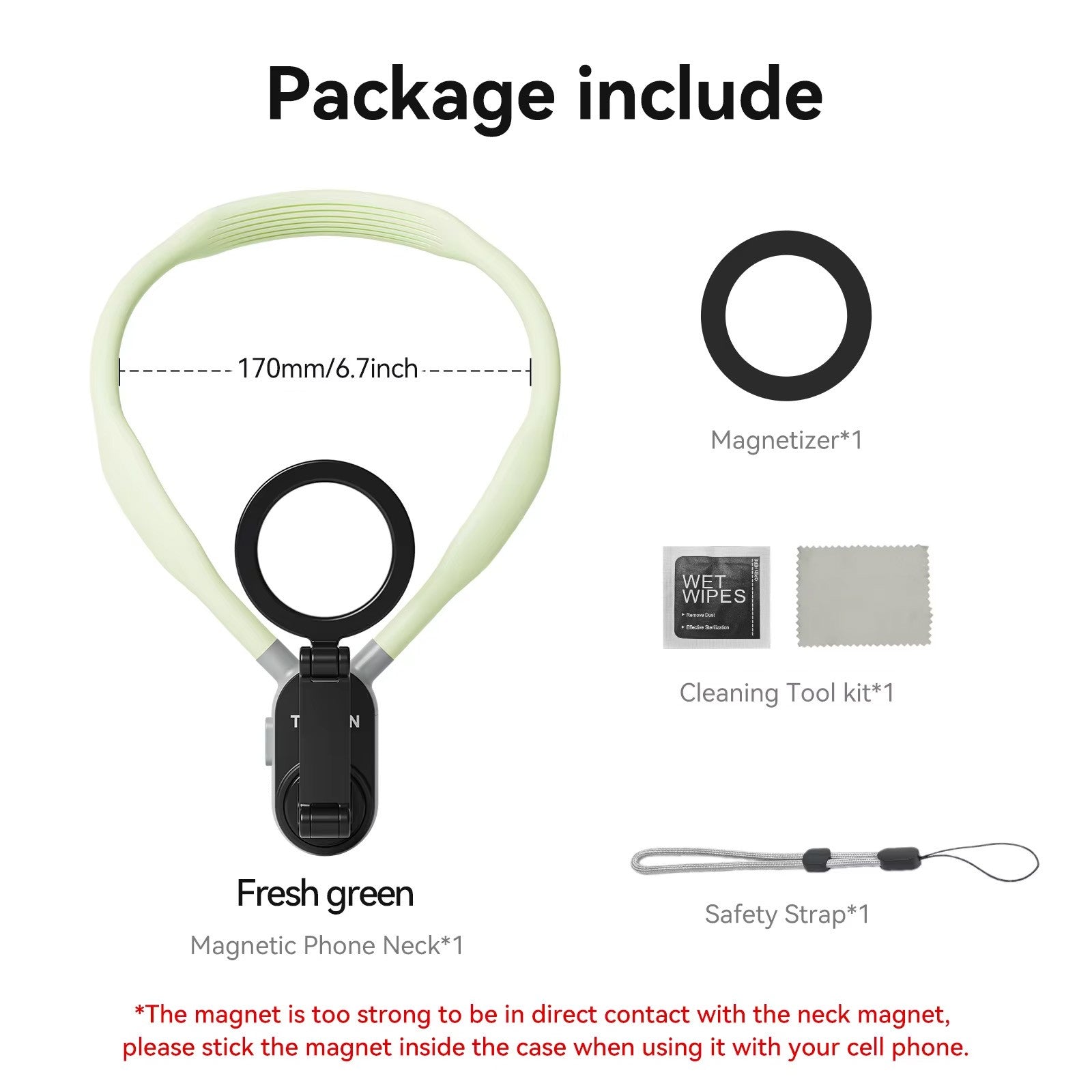 TELESIN soporte magnético de liberación rápida para el cuello para Iphone 15 14 13 12 11 10 SAMSUNG HUAWEI XIAOMI accesorios para teléfonos inteligentes