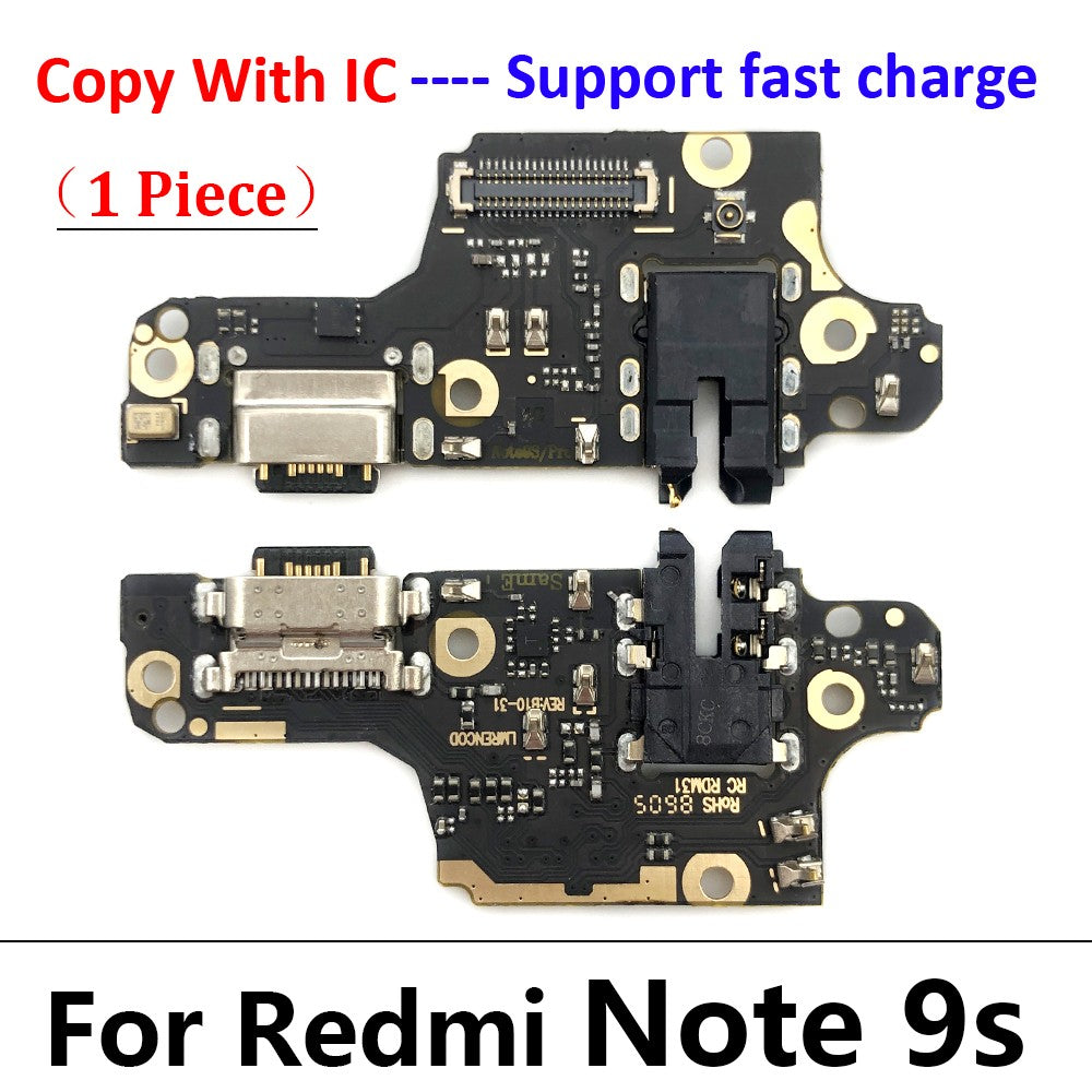 Placa de puerto de carga USB, conector de Cable flexible para Xiaomi Poco X3 M4 Pro M3 Redmi Note 7 8 8T 9S 9 10 10s 11 Pro 4G 5G, micrófono