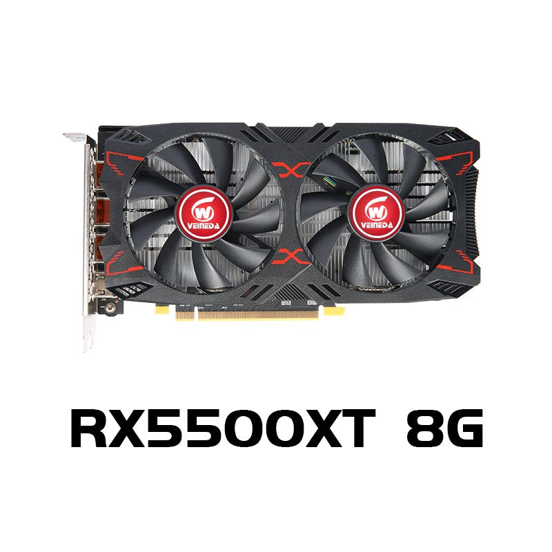 Tarjeta gráfica Veineda RX 5500XT 8GB GPU GDDR6 128Bit 8pin7nm DP * 2 tarjeta de vídeo compatible con CPU de escritorio placa de video