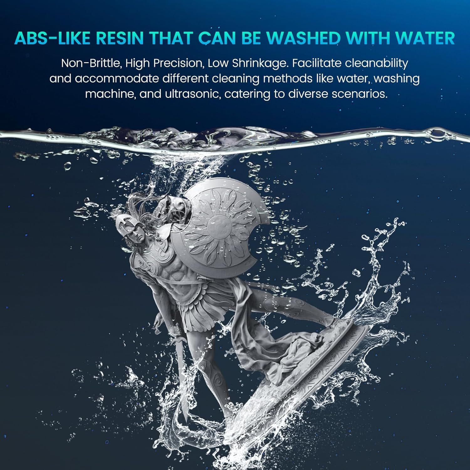 SUNLU 5KG ABS-LIKE/resina ABS lavable con agua 1000G/botella 405nm resina fotopolímero de curación UV rápida para impresión LCD 3D