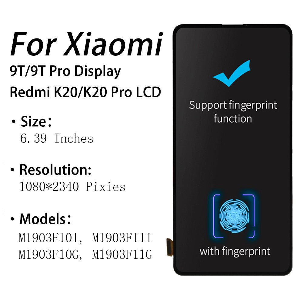 Pantalla LCD AMOLED de 6,39 pulgadas para Xiaomi Mi 9T Pro, montaje de digitalizador con pantalla táctil para Redmi K20 Pro Redmi K20, pantalla LCD