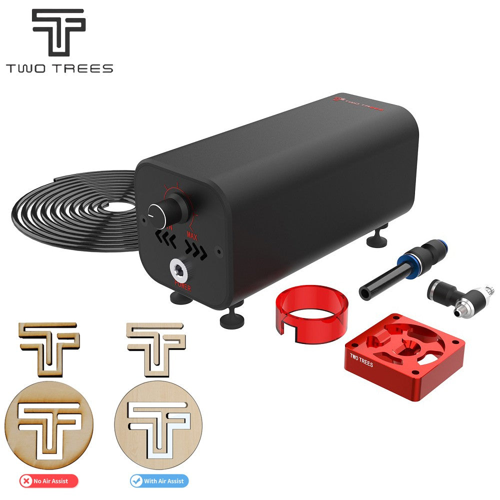 Twotrees Air Assist Bomba de aire de alta velocidad Flujo de aire ajustable Compatible con grabador láser TTS-55/Atomstack A5 Pro/Sculpfun S9
