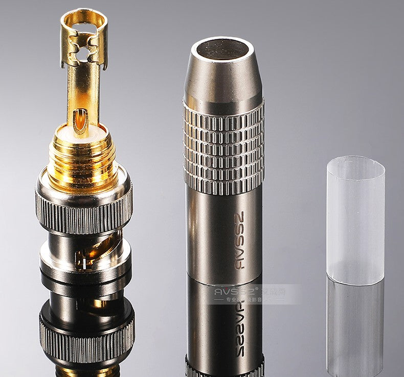 Enchufe macho y hembra Q9 de 75 ohm, HD-SDI digital de alta definición, fácil de soldar, conector BNC 2k, audio y vídeo, cámara HIFI, 1 unidad