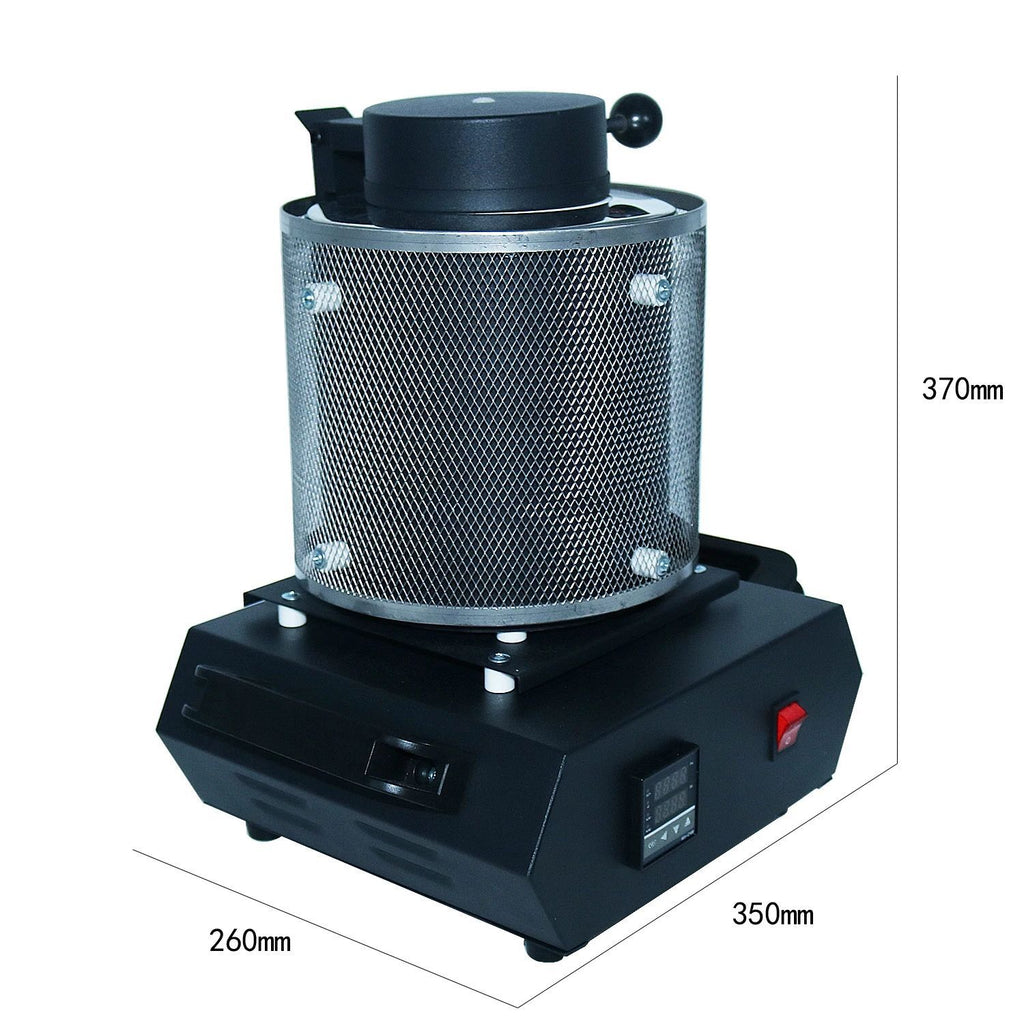 NIUPIKA-horno Digital de fusión de oro, 3KG, capacidad de calefacción, 2100W, fundición, refinación, herramienta de joyería de plata y metales preciosos