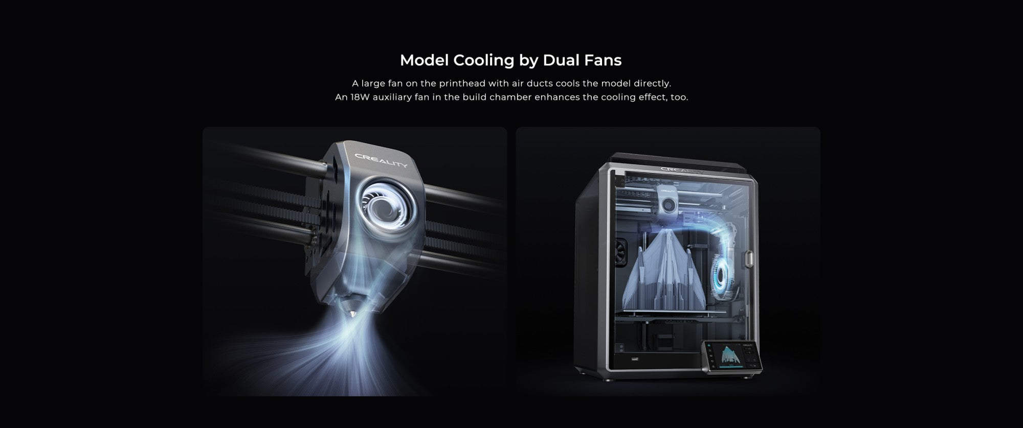 Creality-impresora 3D k1/K1MAX /K1C, extrusora de accionamiento directo de doble engranaje, velocidad de impresión Hotend de flujo máximo de 32mm, 600 MM/S