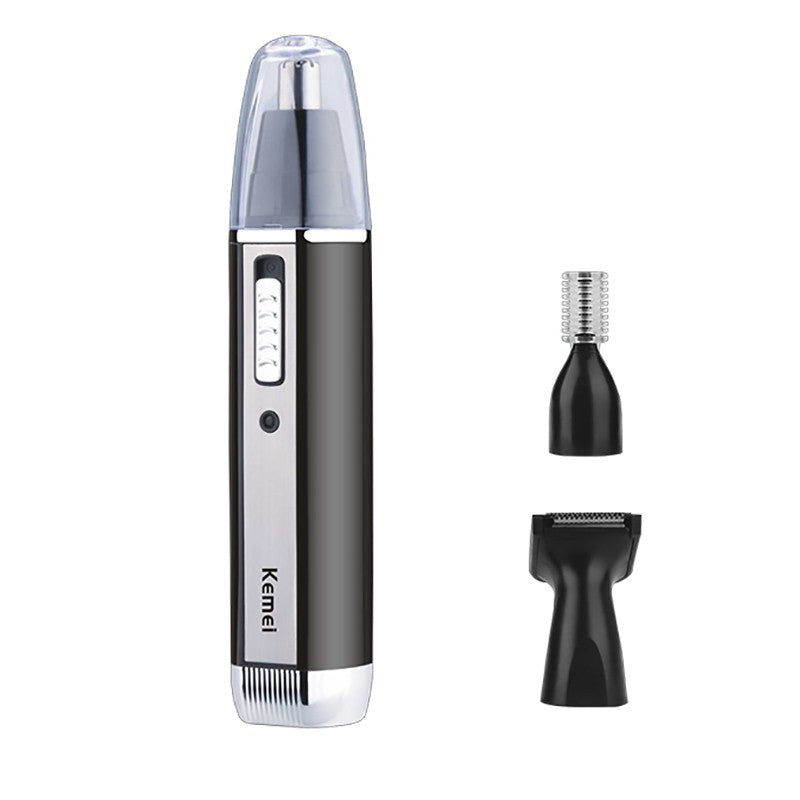 Kit de Afeitado Kemei Todo en Uno, Afeitadora Eléctrica para Hombre, Recortadora de Pelo Recargable, para Nariz, Orejas, Barba, Cejas y Rostro