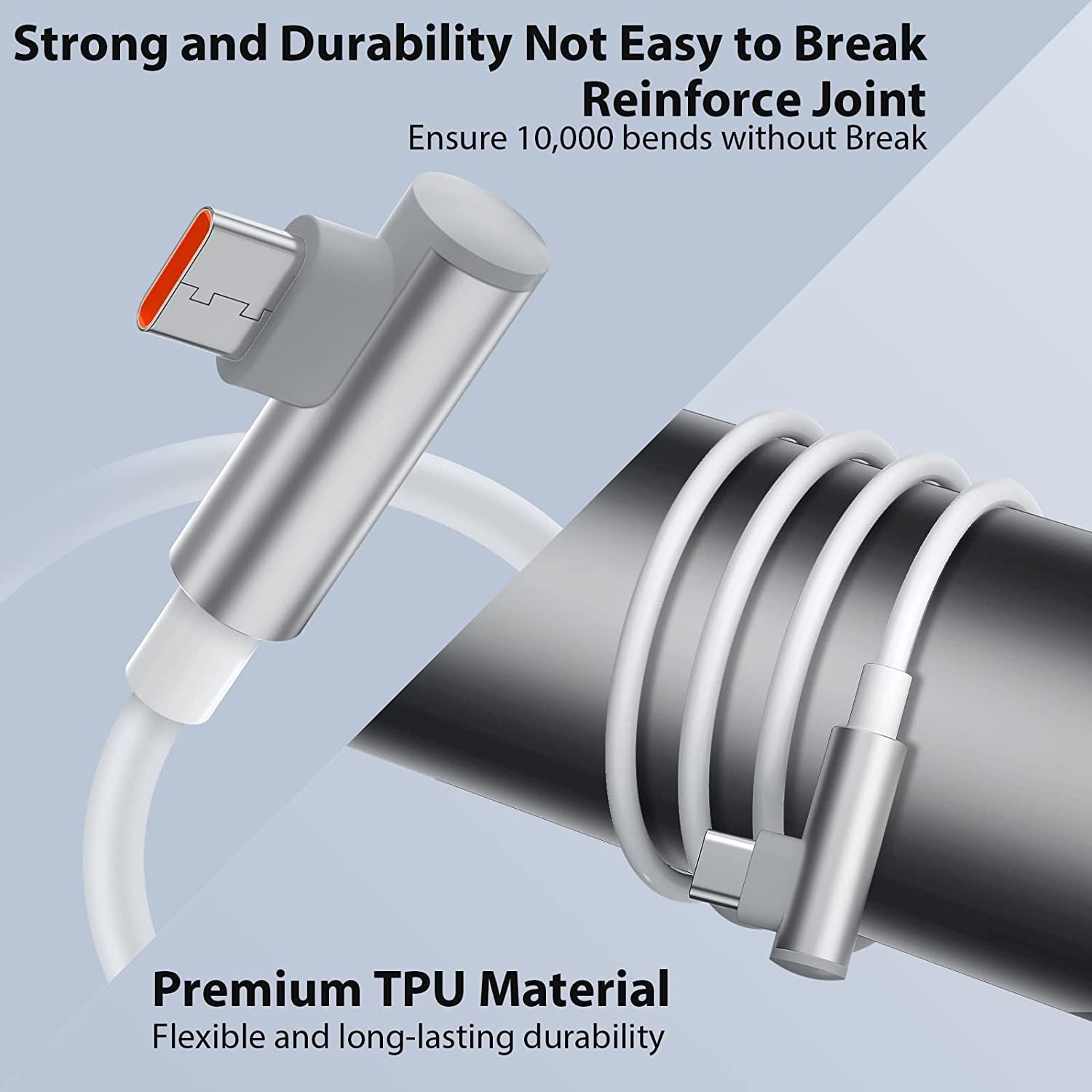 Cable de Carga Turbo USB Tipo C de 120W 100W 90W para Xiaomi 6A, Mi 14 13 12 Pro, Poco F4 GT, Redmi Note 13, K60, Cable Tipo C de 90 Grados