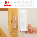 Clips organizadores de cables, ganchos de pared adhesivos de doble cara, soporte de pared con ventosa transparente fuerte para cocina, 10 Uds.