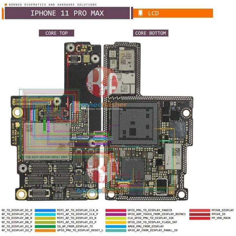 Esquemas de Borneo: Bitmaps de PCB de 3/6/12 meses para iPhone, Samsung, Huawei, Android - Solución de Hardware para Diagramas de Placas Base Móviles