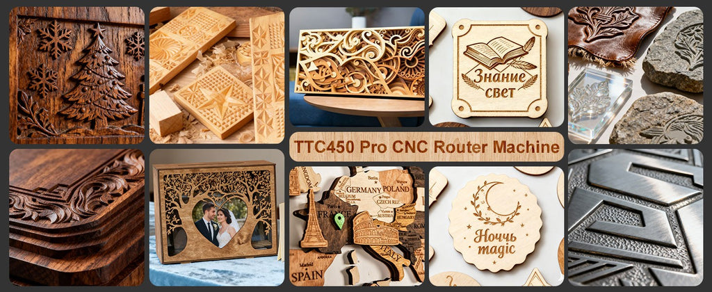 Twotrees TTC450 PRO CNC maquina enrutadora CNC carpintería grabado láser corte madera Metal Control GRBL