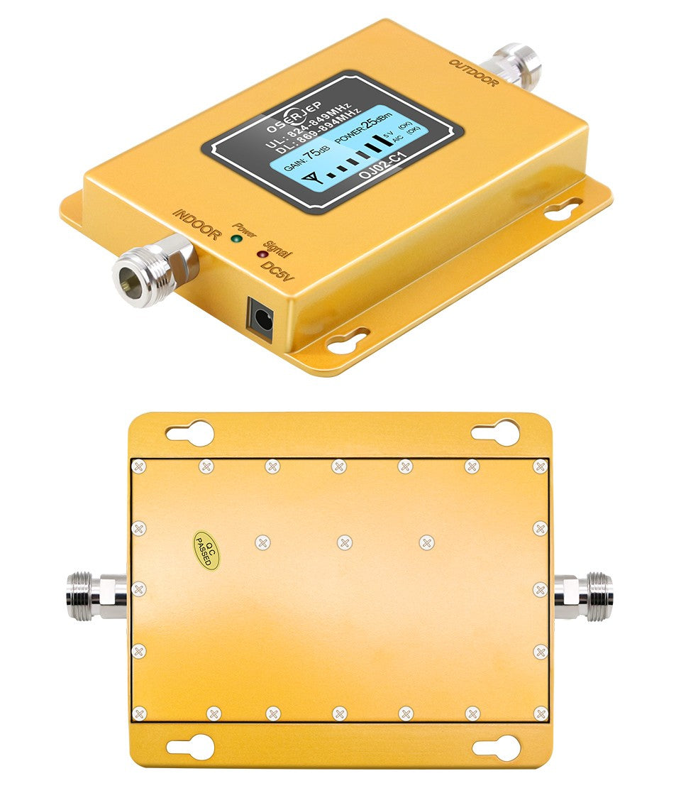 Repetidor 850 MHz Band5 70dB LCD 2G 3G 4G 850mhz UMTS GSM CDMA repetidor de señal de teléfono móvil amplificador celular