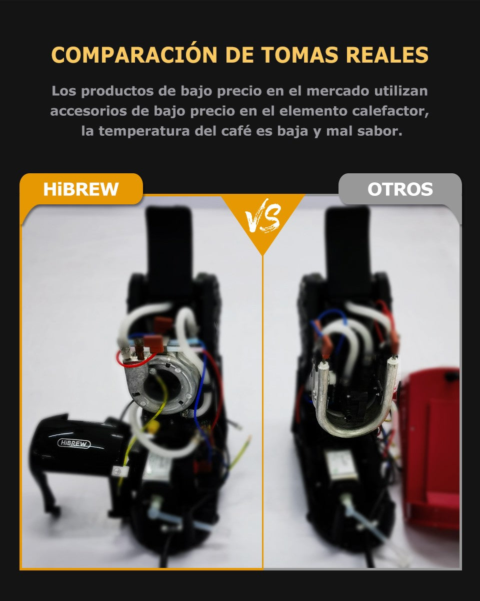Máquina de café HiBREW 19 Bar 4 en 1, Cápsula múltiple caliente y fría, Cafetera Espresso, Cafetera de cápsulas Dolce Milk Nexpresso en polvo H1A