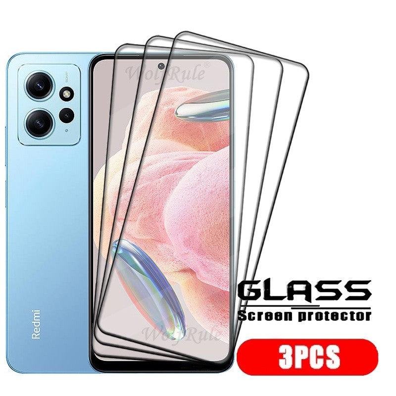 1-4 Uds para Redmi Note 12 4G vidrio Xiaomi Redmi Note 12 4G vidrio templado cubierta completa pegamento Protector de pantalla Redmi Note 12 4G vidrio