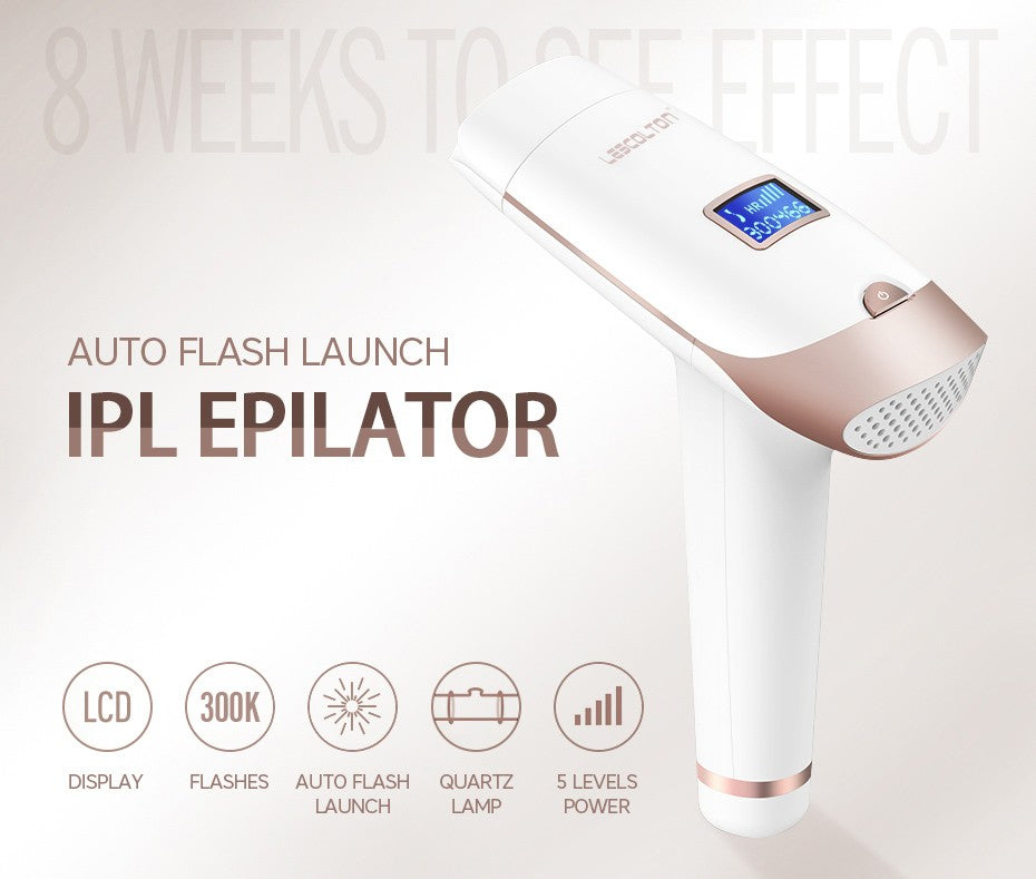 Lescolton-Depiladora láser IPL, máquina de depilación 1300000 pulsos, con pantalla LCD, T009i, permanente, cortadora de vello para bikini, depilador eléctrico