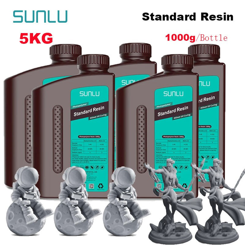 SUNLU-impresora LCD de resina estándar, 5KG, 405nm, curado de fotones, superficie lisa de buena precisión, modelo de bajo olor, Kit de impresión de garaje