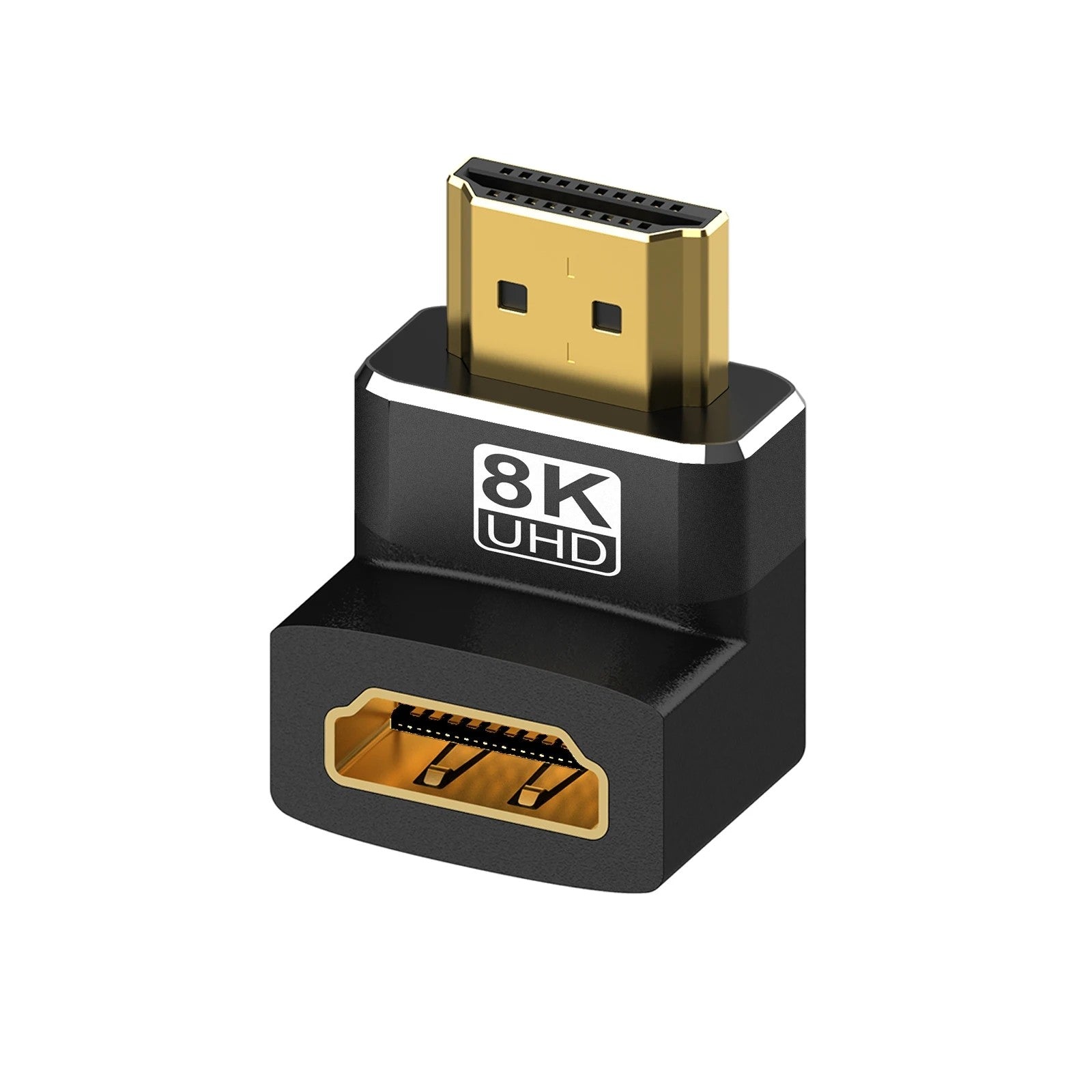 Adaptador HDMI 2,1 90 grados 270 grados HDMI macho a hembra 8K 60Hz 4K 120Hz 48Gbps vídeo HDR para ordenador portátil HD TV proyector adaptador