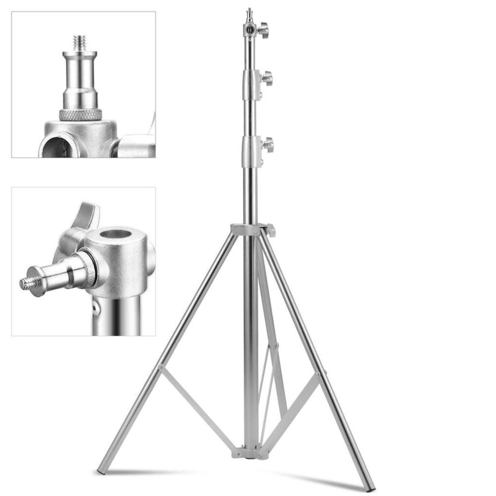 Trípode de aleación de aluminio y acero inoxidable de 2/2,8 M, soporte de luz plegable, trípode para fotografía, soporte en C para foco, Softbox, estudio fotográfico