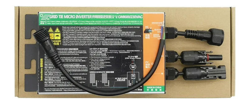 Inversor Solar Y & H 350W 300W 500W 600W 700W MPPT Solar PV conexión a red Micro inversor serie GMI entrada 26-46V salida CC 110V-240V